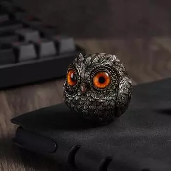 1/3 шт. Реалистичная статуэтка совы ручной работы с большими глазами, замысловатыми перьями, металлическая статуэтка совы, домашний декор D