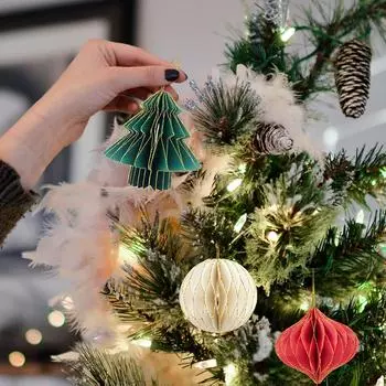 1/3 шт. Рождественская вечеринка витрина DIY декоративные изделия креативный рождественский сотовый кулон 1pc