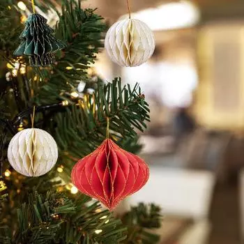 1/3 шт. Рождественская вечеринка витрина DIY декоративные изделия креативный рождественский сотовый кулон 1PC