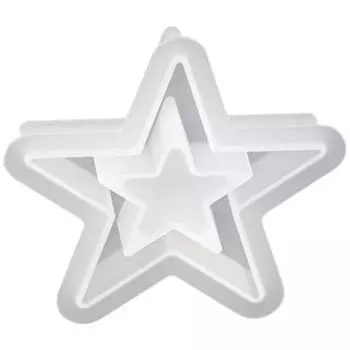 1/3 шт. Рождественские звезды силиконовые формы 3D полые звезды свечи форма для литья S