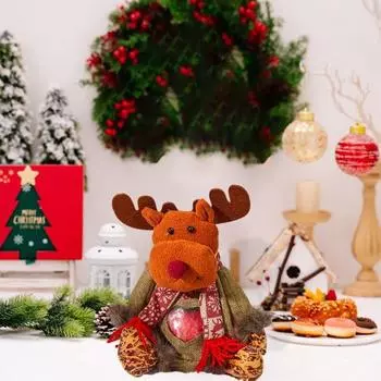 1/3 шт. Рождественский подарочный пакет на молнии, рождественский плюшевый держатель для кукол, снеговик, лось Snowman