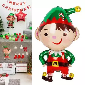 1/3 шт. с Рождеством Эльф воздушные шары фольгированные шары украшения для дня рождения поставки 1PCS красный/зелёный