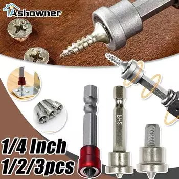 1-3 шт. Шестигранная отвертка, магнитный держатель для отвертки, кольцо для деревообработки, позиционирующая головка для набора электрических отверток 1pc Silver-Short