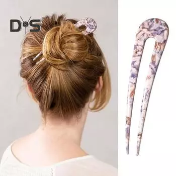 1/3 шт. шпильки для волос во французском стиле U-образные большие палочки для волос универсальные укладки своими руками прически ацетатные заколки для волос аксессуары для волос E