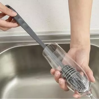 1-3 шт., силиконовая щетка для мытья стаканов с длинной ручкой, щетка для мытья бутылок ... с изоляцией, щетка для мытья стеклянных стаканов на 360 градусов