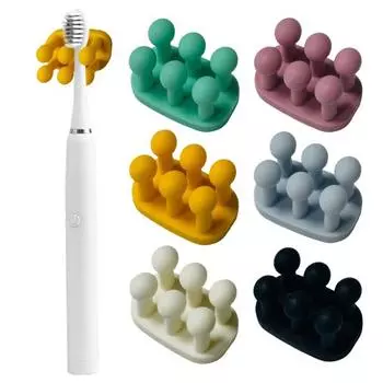 1/3 шт. Силиконовые держатели для зубных щеток, однотонные, простые в установке, многофункциональные, водонепроницаемые, самоклеящиеся настенные крючки, держатели для хранения чёрный