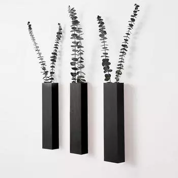 1/3 шт. сосновая древесина подходит для настенного кашпо в гостиной, деревянное настенное украшение 1PC