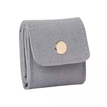 1/3 шт. Сумка для хранения ювелирных изделий Органайзер для серег Однотонный Мини-размер Портативный Складной серый