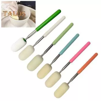 1/3 шт. телескопическая губка для мытья посуды с ручкой из нержавеющей стали, впитывающая длинная губка для чистки посуды, узкая, высокая, инструменты для удаления воды из посуды S белый