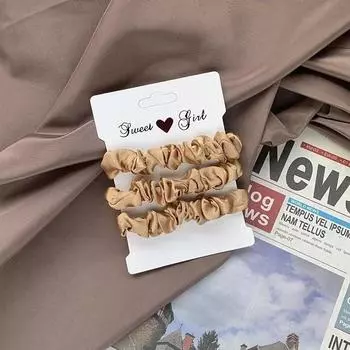 1/3 шт. Винтажные шелковые резинки для волос Эластичные резинки для волос Однотонные Женские Девичьи Головные уборы Резинки для хвостика Веревка Аксессуары для волос
