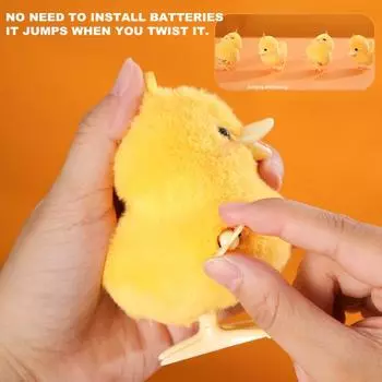 1/3 шт. заводная плюшевая игрушка-лягушка цыпленок не требует батареек заводная пружинная прыгающая кукла-цыпленок игрушка для вечеринок подарок детям и взрослым 1pc жёлтый