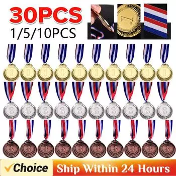 1-3 шт. Золотая Серебряная Бронзовая награда Детская медаль Награда победителя Поощрительный значок Конкурсы Призы Игры для детей на открытом воздухе Игрушка Школа