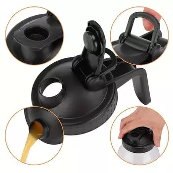 1/3 стеклянных кувшина для воды большой емкости (64 унции) с широким горлом, прочный, можно мыть в посудомоечной машине — идеально подходит для холодного чая, сока, кофе, молока и т. д. 1pc