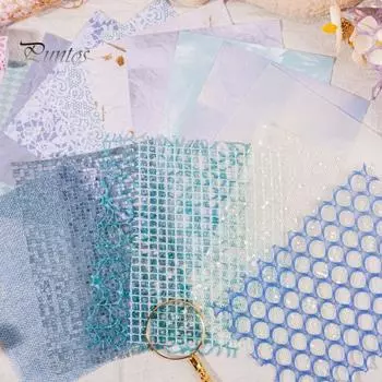 1/3 упаковки Morandi, набор цветной бумаги для скрапбукинга, текстурированная бумага и сетчатые тканевые бордюры, принадлежности для рукоделия F