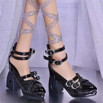 1/3 Женская кукла Туфли на высоком каблуке BJD Сандалии Модель для Фигурок Тело розовый