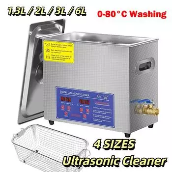 1.3L 2L 3L 6L Ультразвуковой очиститель Ультразвуковая чистящая машина с подогревом Профессиональная бытовая коммерческий ультразвуковой очиститель 1.3L