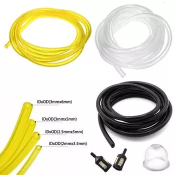 1/3M 3Size 2x3.5/2.5x5/3x5/3x6mm бензиновый топливный газовый шланг бензопровод масляный газостойкий для триммера бензопилы пилы воздуходувки