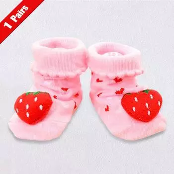 1/3Pairs Newborn Anti Slip Floor Socks Toddler Cotton Lovely Animal Socks Colorful Cartoon Baby Boys Girls First Walkers Socks 10-24M(M)