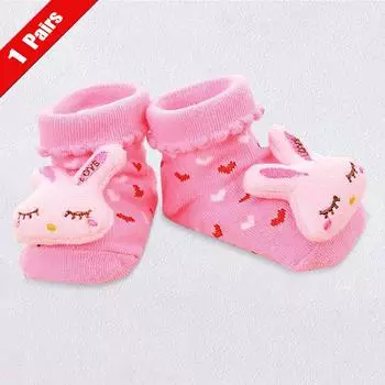 1/3Pairs Newborn Floor Socks Anti Slip Toddler Cotton Lovely Animal Socks Soft Cartoon Baby Boys Girls First Walkers Socks New 0-9M(S)