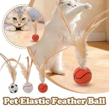 1/3PC Cat Bounce Ball Toy Игрушка для дома Катящийся мяч для кошек и кошек Спортивная игрушка Игра Эластичная интерактивная F L0T8 Soccer Type-1pcs