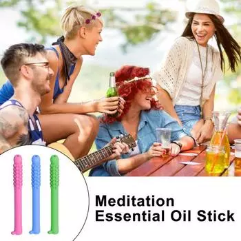 1/3Pcs Chewable Essential Oil Breath Stick Stress Anxiety Relief Concentration Improving Portable Reusable Kids Adults Silicone Chew Stick
