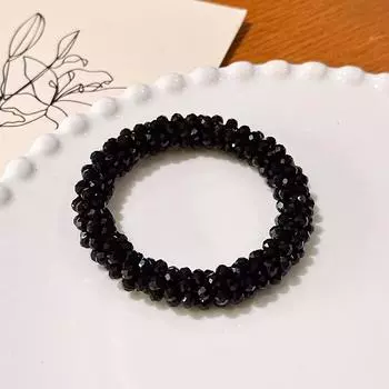 1/3pcs Fashion Crystal Beads Hair Ties for Women Elastic Accessories Hair Rope Headwear for Ponytail Jewelry Gift Boho 1pc