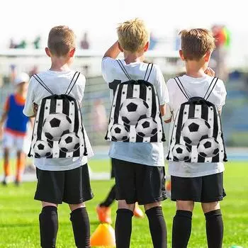 1/3Pcs Football Theme Gift Bag Soccer Drawstring Goodie Snack Candy Bag Kids Sport Birthday Party Guest Favors Decor Supplies 1pcs