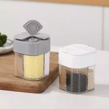 1/3PCS kitchen Spice Kit Seasoning Spice Shaker 4 in 1 Plastic Dispenser Camping Spice Containers Travel Camping