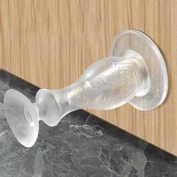 1/3PCS Transparent Non-punch Door Stopper Silent Anti-collision Self Adhesive Door Holder PVC Door Suction Cup Wall Protectors