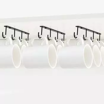 1/3шт. Подставка под стакан для воды с несколькими крючками под полкой 1pc