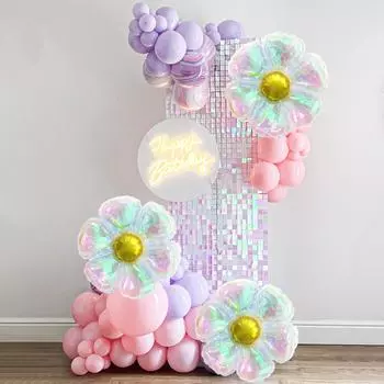 1/3шт. радужные прозрачные воздушные шары в виде ромашек, для вечеринки по случаю дня рождения, детского душа, помолвки, украшения на годовщину Дня святого Валентина Other