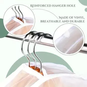 1-40 шт. полуупаковка для одежды пылезащитный чехол EVA водонепроницаемый прозрачный костюм пальто сумка для хранения короткий шкаф для одежды навесной чехол