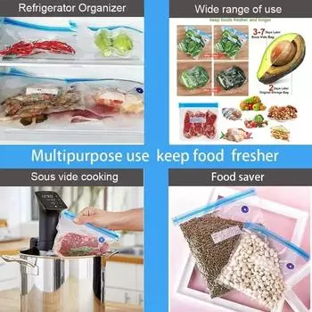 1-40PCS Food Vacuum Freshness BagVacuum Food BagVacuum Freshness BagFood Compression BagRefrigerator Sealing Bag S 17x25cm