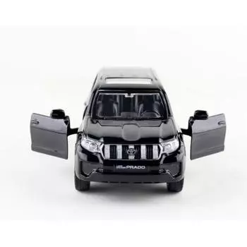 1:42 Black Land Cruiser Prado SUV Спортивная модель литого под давлением металлического автомобиля BN