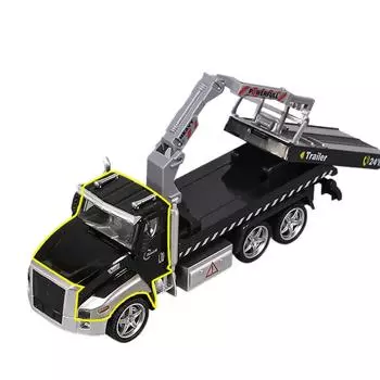 1/42 игрушечный автомобиль, модель американского патрульного фургона, имитация сплава, модель автомобиля с откатным механизмом, подарок ребенку, для дома (Полицейская платформа) 1/42-Size:21*8.5*6cm,Flat чёрный