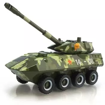 1/43 8-колесный бронированный автомобиль, военный танк 14-08, игрушечный танк, звук и свет, откатной мини-боевой танк, игрушечные металлические пластиковые модели, рождественский подарок для детей 1/43-Size:17*7.5*8cm камуфляж зеленый