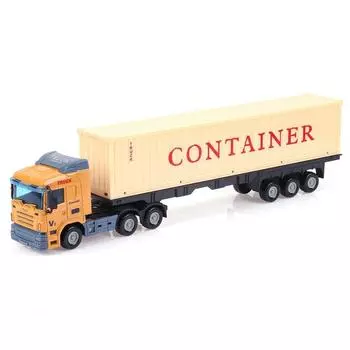 1/43 модель автомобиля из сплава, модель контейнеровоза, детская игрушка 1/43-Size:27.5*6*4cm жёлтый