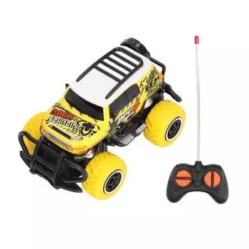 1:43 RC Mini Car Scrawl Милый Внешний Вид Сильное Трение Портативный Внедорожный Дистанционно Управляемый Автомобиль Желтый жёлтый