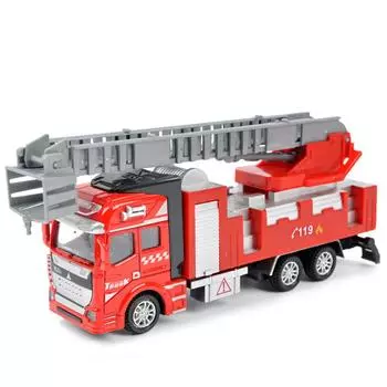 1/48 детская пожарная машина, игрушечная модель, откидной сплав, литье под давлением и игрушки, транспортные средства, подарок на день рождения для мальчика 1/48-Size:21.5*9*5.2cm красный