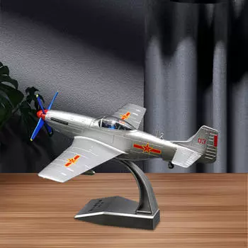 1/48 литой сплав модель самолета ретро истребитель орнамент миниатюрные игрушки с основанием для бара красный