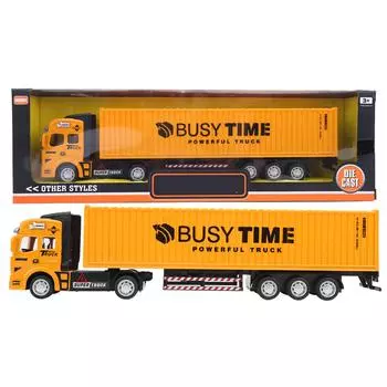 1: 48 сплава контейнеровоз модель игрушка высокая имитация детские игрушки автомобиль желтый контейнер жёлтый