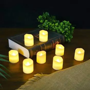 1/4/12/24 шт. Светодиодная электронная свеча Wave Mouth, креативное украшение на день рождения, свечи на Хэллоуин 1PCS