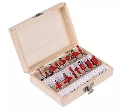 1/4 1/2 профессиональный набор твердосплавных фрез для деревообработки, набор инструментов для резьбы по дереву, набор сверл для фрезерования, 15 шт.