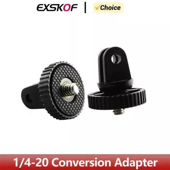 1/4-20 адаптер-адаптер для штатива GoPro Hero 12 11 10 9 8 7 6 5 SJCAM Insta360 X2 X3 DJI Osmo аксессуары для экшн-камер