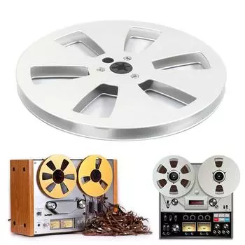 1/4 7-дюймовая пустая катушка для катушечных магнитофонов для открытой катушки Sound Deck, алюминиевый сплав, приемная катушка для записи красный