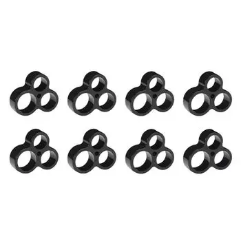 1/4/8PCS Punch-free Handle Buffer Pad Transparent Anti-Collision Protected Pad Bedroom Black-8PCS