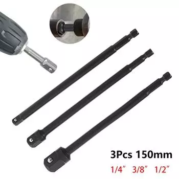 Адаптер для гнезда 1/4, сверло из хром-ванадиевой стали 150 мм