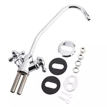 1/4 цинковый сплав кухонный кран с двойной головкой хромированный фильтр обратного осмоса для питьевой воды