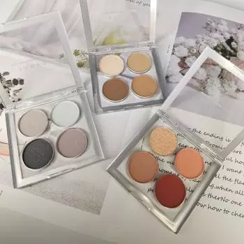 1/4 цвета, перламутровая палитра теней для век, матовые тени землистого цвета, блестящие тени для век с блестками, пигменты, стойкий макияж глаз