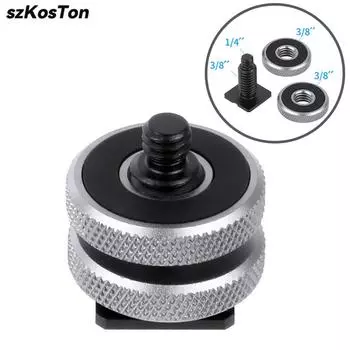 1/4 держатель для телефона с креплением «горячий башмак» с двойной гайкой и адаптером «холодный башмак» для цифровых зеркальных камер Canon Sony Nikon, студийные аксессуары